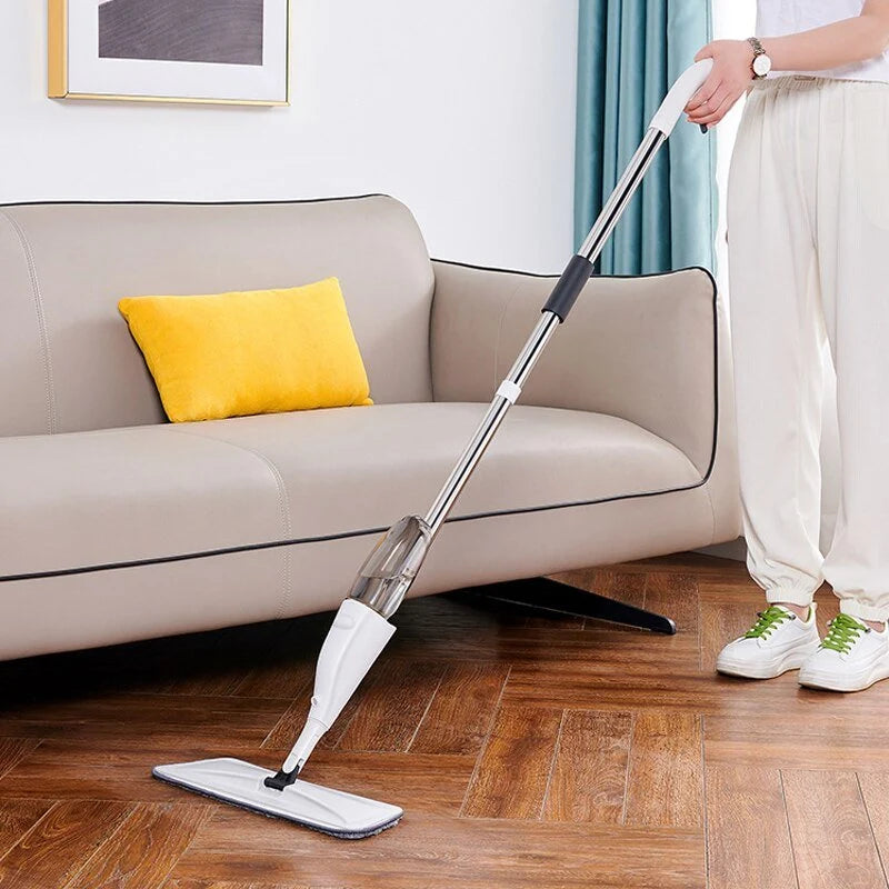360° Spray Mop with Microfiber Pad – Multi-Surface Floor Cleaner for Home & Kitchen